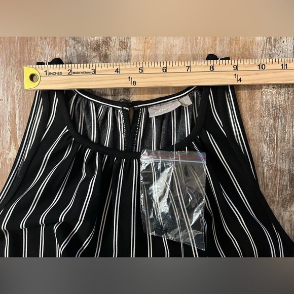eShakti Black and White Striped Sleeveless Dress, Size Large 12 NWOT - Picture 11 of 15